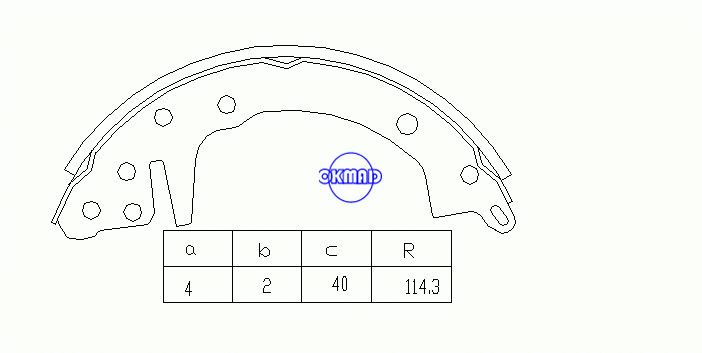 DODGE Challenger Colt HYUNDAI Destaque KIA Forte Rio PLYMOUTH Arrow Champ Sapporo Tambor Sapatas de freio FMSI: 1359-S441 OEM: MST05044 MK6626 GS8070, OK-BS026